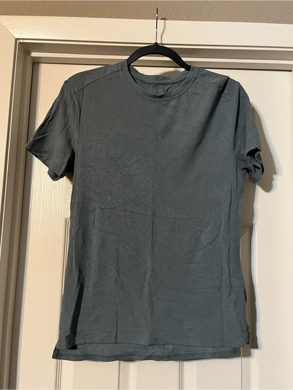 Alpha Forward Triad Rib-Knit Tee Short Sleeves - Blue M